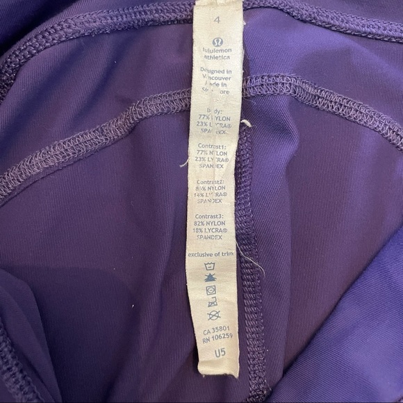 Lululemon Run: Excel Crop Concord Grape 4 - Picture 9 of 9